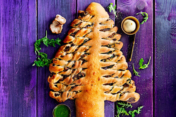 Afbeelding recept Gevuld kerstboombrood