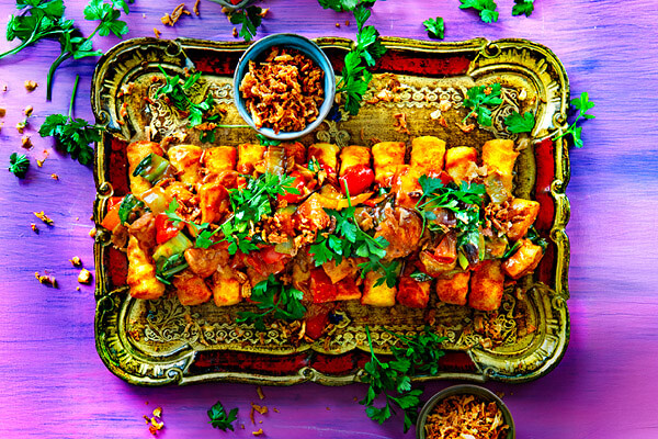 Afbeelding recept Kroketjes met kip rendang en crispy uitjes